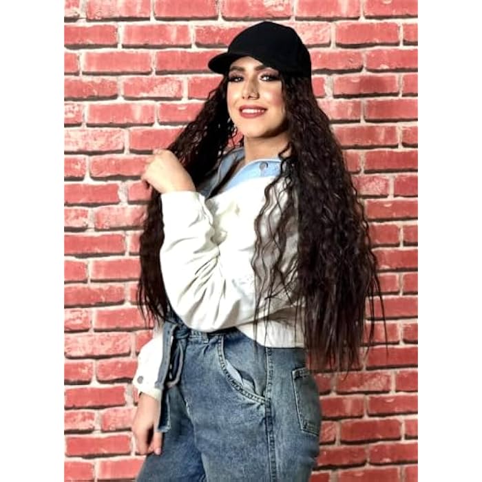 DILLARDS Wig Heat Wig With Cap For Easy Wear Curly Brown Hair - Image 1